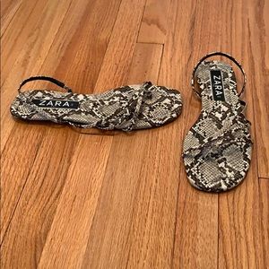 Faux snake skins sandals
